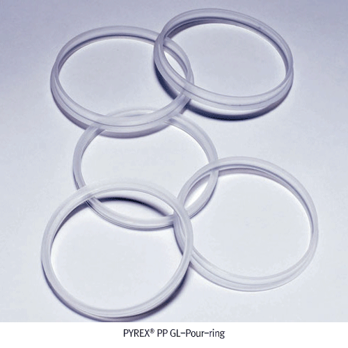 PYREX® PP GL-Screwcaps & Pour-ring, GL-25·32·45, AutoclavableFor GL-25·32·45 Bottle, -10℃+125/140℃, GL 스크류캡 & 푸어링-링