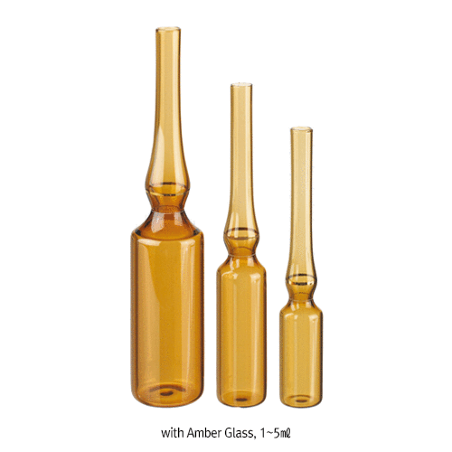 Wheaton® General-purpose Empty Ampule, with Gold Band & Pre-Scored, 기본형 앰플