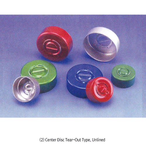 Wheaton® Un-Lined Aluminum Seals, ASTM·FDA·USP·ISO알루미늄-씰, 셉타/스토퍼는 별도