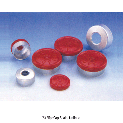 Wheaton® Un-Lined Aluminum Seals, ASTM·FDA·USP·ISO알루미늄-씰, 셉타/스토퍼는 별도