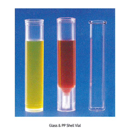 Wheaton® Premium 8mm Plugtop 0.7 & 1.0㎖/Φ8×h40mm Autosampler Shell Vials, Glass and PP Clear, for Chromatography, Boro-glass 3.3, for Waters® 96-Pos. Autosampler 0.7~1.0㎖ 프리미엄 플러그탑 오토샘플러 쉘 바이알