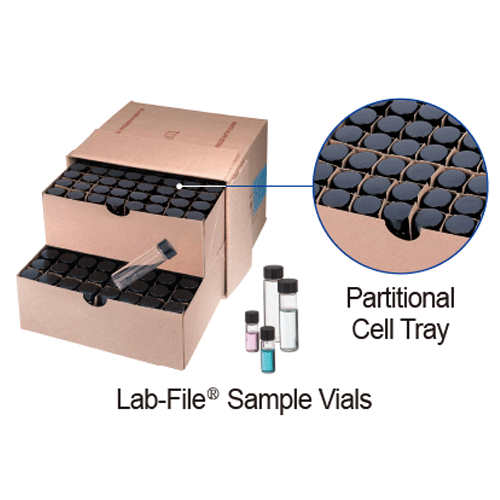 Wheaton® Premium 2~40㎖ Sample Vial-Set, with Caps Attached in Lab-File® Packed in Partitional Cell Tray, ASTM·USP·ISO, 고급형 바이알세트