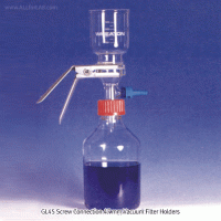 Wheaton® Hi-grade GL45 Screw Connection 47mm Vacuum Filter Holder KitWith 1 Lit GL45 Coated Bottle, with 300㎖ Glass Funnel, 1 00 · 500 · 1 000㎖, 진공여과장치 Set