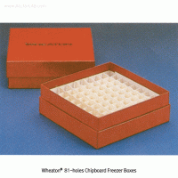 Wheaton® 81-hole Chipboard Freezer Box, with PE Coated, 판지 냉동 보관 박스, 81 홀