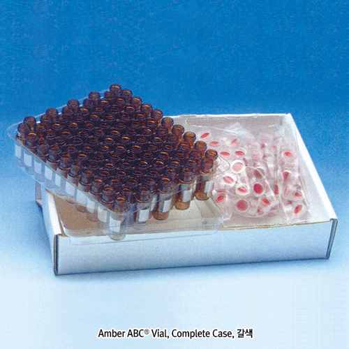 Wheaton® 9 mm Screw-Top, 12×32 mm Large Opening ABC® Vial 1.8 ml, 40 % Larger Opening Vials, with Cap / Septa, Complete Case,“편리형”