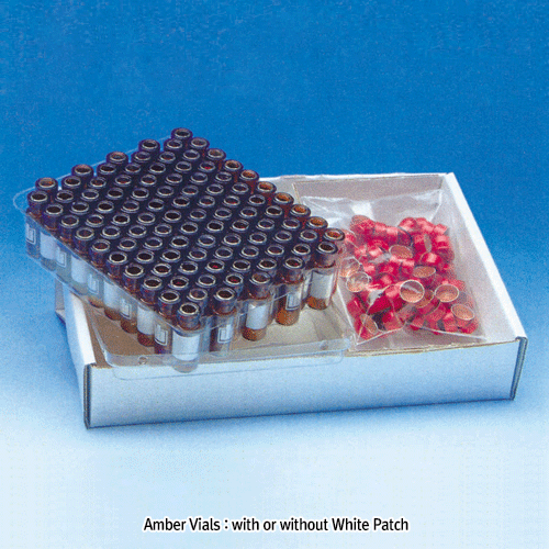 Wheaton® 11 mm Crimp-Top, 12×32 mm Large Opening E-Z® Vials 1.8 ml, 40 % Larger-Opening Vial, with Seal/Septa, Complete Case