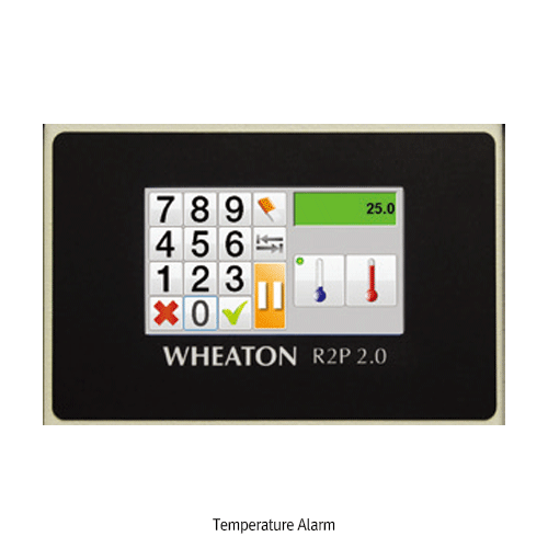 Wheaton® R2PTM 2.0 Roller Culture Apparatus, R2P 2.0 Control System, 1~11 Decks for 5~55 Bottles With Top or Bottom Mounted Controller, 0.25~8.1/±0.01 rpm, Fixed/Removable Decks With Advanced Color Touch Screen Interface, Belt Driven & Brushless DC M