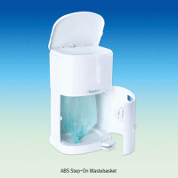ABS Step-On Wastebasket, with Foot Operated Lid, 9·14·16·22·37 Lit Must be used with Trash Bags, Includes 1Roll of Trash Bag, 페달 개폐식 휴지통, 전용 쓰레기봉투(필수)