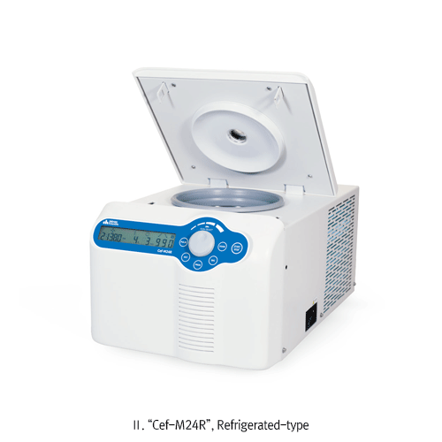DAIHAN® 24-Places Hi-Speed Micro Centrifuge Ⅰ. “Cef-M24” & Ⅱ.-20℃ Refrigerated “Cef-M24R”, Max. 15,000rpmWith Aluminum Fixed-Angle Rotor for 0.2·0.5·1.5·2.0㎖ Tubes, Fast Cooling, 21,380×g, 고속 마이크로 원심분리기, 일반형 & 냉각형