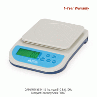 DAIHAN-brand® 0.1~610g, 1~6100g Digital Basic Balance “Bap”, 10~100 Pcs. Counting with Pcs. Count/Bargraph/LCD display, with DC & AC Adapter, 디지털 기본형 바란스