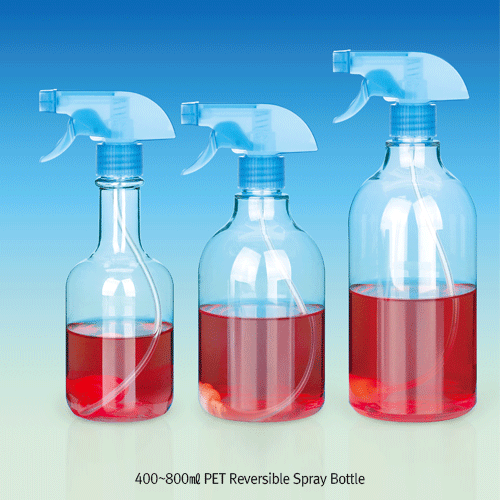 400~850㎖ PET Reversible Spray Bottle, High Transparent Suitable for liquids Spray, PET 분무기, 어떤위치(거꾸로)로도 분주 가능
