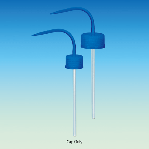 WisdTM PP Narrow & Wide-neck Wash Bottle, Autoclavable, Fine Graduated, Transparent, 500 & 1,000㎖ Printed DIY Content Marking Panel on Bottle, GL32 & GL45 Blue cap, 0℃~125/140℃ Stable, 마킹형 세구 & 광구 세척병, PP