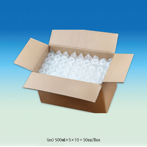 WisdTM 30~1,000㎖ CleanPack PP Narrow-Neck Lab Bottle, Sterile & Non-Sterile With ASTM Screwcap & Double Sealed Leakproof, Autoclavable, PP 세구병, 멸균 & 비멸균, ASTM