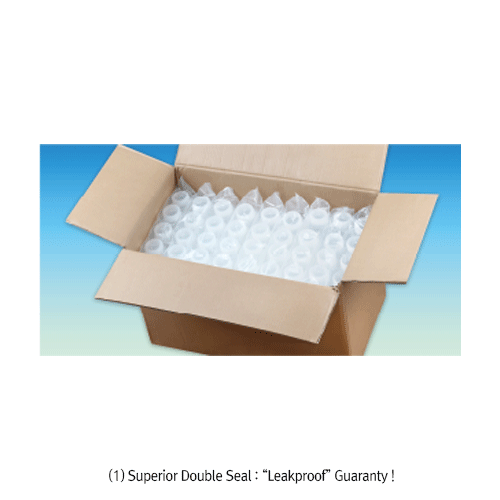 DAIHAN® WisdtM Sterile HDPE 8~1,000mℓ CleanPack Clear & Amber Wide-Neck Lab Bottle With ASTM PP Screwcap & Double Sealed Leakproof, HDPE 광구병, 멸균, ASTM
