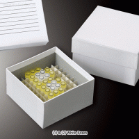 81- & 100-hole Cardboard Freezer Box, for 0.5~4㎖ Cryovials/Microtubes,133×133×h52mm or h77mm Ideal for ULT Freezer and LN2 Freezing, with Cell Φ12 & 13mm, -196℃+121℃, 81 & 100 홀 판지 냉동 보관 박스
