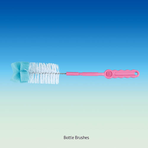 Bottle Brushes, with Easy Grip PP Handle Ideal for Cleaning Bottom & Shoulders of Bottles, 바틀 브러쉬