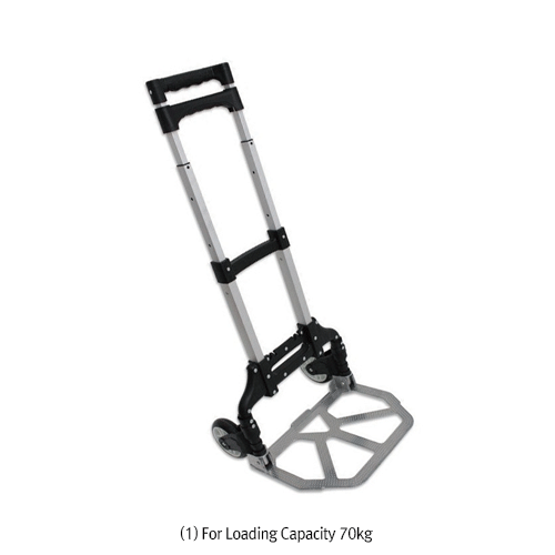 Folding Hand Cart, Aluminum Alloy, Personal-type, Portable, Loading Capacity 70~90kg Ideal for Shopping·Travelling·Moving Stuffs, Height Adjustable, Durable, 접이식 핸드카트