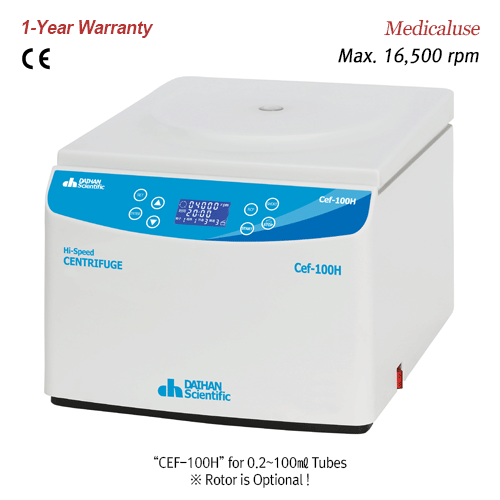 DAIHAN® 0.2~100㎖ High Speed Centrifuge “CEF-100H”, 16,500rpm, Max. 100㎖×4, Medicaluse Without Rotor, 18,930×g, 고속 원심분리기, Rotor 별도
