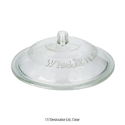 WisdTM Functional Glass Desiccator Set for General-purpose and Vacuum-use, with Compatible Lid & Plate, id.Φ150~Φ300mm With or Without Interchangeable PTFE Needle-valve Stopcock, Clear & Amber, 기능성 유리 데시케이터 세트, 일반용 & 진공용 호환, 투명 & 갈색