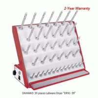DAIHAN® 39 places Labware Dryer “DRYL-39”, with Heating Blower & Air Filter, 230V, 1.5kW, Max 50℃ & 75℃ Ideal for Glassware·Plasticware·Small Articles, Timer Set 1~120min, Continuous 8 hours, 실험기구 건열풍 건조기