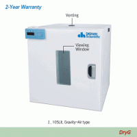 DAIHAN® 105 & 155 Lit Multi-purpose Drying Chamber,Ⅰ.Gravity-air “DryG” & Ⅱ.Forced-air “DryF”, 50℃~90℃, ±1.0℃ With Digital PID Control, FND-display, Viewing Window, and 2 Stainless steel Wire Shelves, 자연대류식 & 강제순환식