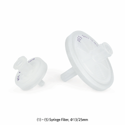 Wisd Syringe Filter, MCE·Nylon·PES·PTFE-·PVDF, Hydrophilic/Hydrophobic, 0.22 & 0.45㎛, Φ13/25mmWith PP Housing Shell, Ideal for Sample Purification, Sterile & Non-sterile, 시린지 필터, 멸균 & 비멸균