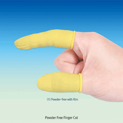 Antistatic Powder Free Finger Cot, Class 1000, Multiple washed, Made of High-quality Latex Ideal for Clean Room, Electronic Industry(PCB, BLU) & Lab, 크린룸용 라텍스 골무, 정전기 방지