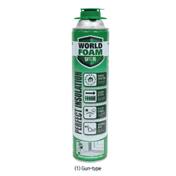 World® Polyurethane Foam, Spray-·Gun-type for Sealing·Repair·Insulation, 750㎖, 우레탄 폼