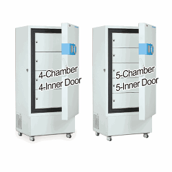 “DuoFreez TM ” 308·393·503·714·796 Lit Smart-Lab TM ULT Freezer, Class-Ⅱ Medical Device(NIDS), -95℃~-65℃Non-Freon Refrigerants, Auto Vacuum Releasing System, Eco Mode, 4 & 5-Inner Door, Upright-type초저온 냉동고, 업라이트형, DuoFreez TM System, 7 인치 풀터치 스크린 컨트롤러, 친환