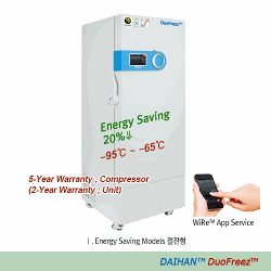 DAIHANTM -95℃~-65℃ SMART Multiuse ULT Freezer-DuoFreezTM Double Security System, CFC-Free, 393·503·714·812Lit Ⅰ. Energy Saving Models (Innovative INVERTER COMPRESSOR SYSTEMTM) & Ⅱ. Medicaluse Models, with Smart WiReTM App Monitoring System Ideal for Secur