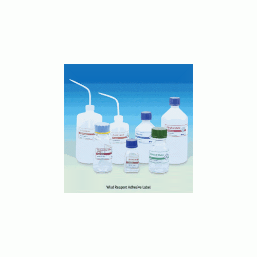 WisdTM Reagent Label Sticker, for Wash- or Reagent- Bottle, Transparent ...