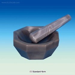 WisdTM Agate Mortar & Pestle Set, Standard- & Deep-form, 10~380㎖ With Top od Φ50~Φ150mm, 아게이트 모르타르 & 페슬 세트, 페슬 별도 구매 가능