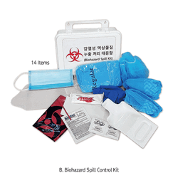 Spill Control Kit, A. for Chemical, B. for Biohazard, C. for Hydrofluoric Acid, with Absorbent and Protective Equipment For Emergency Situations in Laboratory & Industrial Site, 스필키트/유해물질 유출 대처 키트