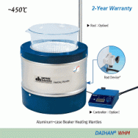 DAIHAN® Aluminum-case Beaker Heating Mantles, 450℃, 100~10,000㎖ For Beaker, with Nickel Chrome Heating Element, K-type Thermo-sensor Integrated, Option-Controller, with Certi. & Traceability 비커용 히팅맨틀, K-type 온도센서와 Ni-Cr 열선 내장, 자력교반기와 사용 가능, 조절기와 외장 온