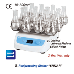 DAIHAN® Premium Digital Orbital and Reciprocating Shaker “SHK2.O” & “SHK2.R”, 255×255 Platform, 10~300 rpm Powerful Compact Design, with Programmable function and Large LCD Display, Quiet & Low-vibration, without Platform 디지털 궤도형 & 왕복형 쉐이커, 플랫폼 별도, 저